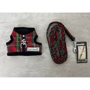Cloak & Dawggie Harness and Lead - Leash Set for Tiny Dog Sz XS 8' - 12' NWT Red